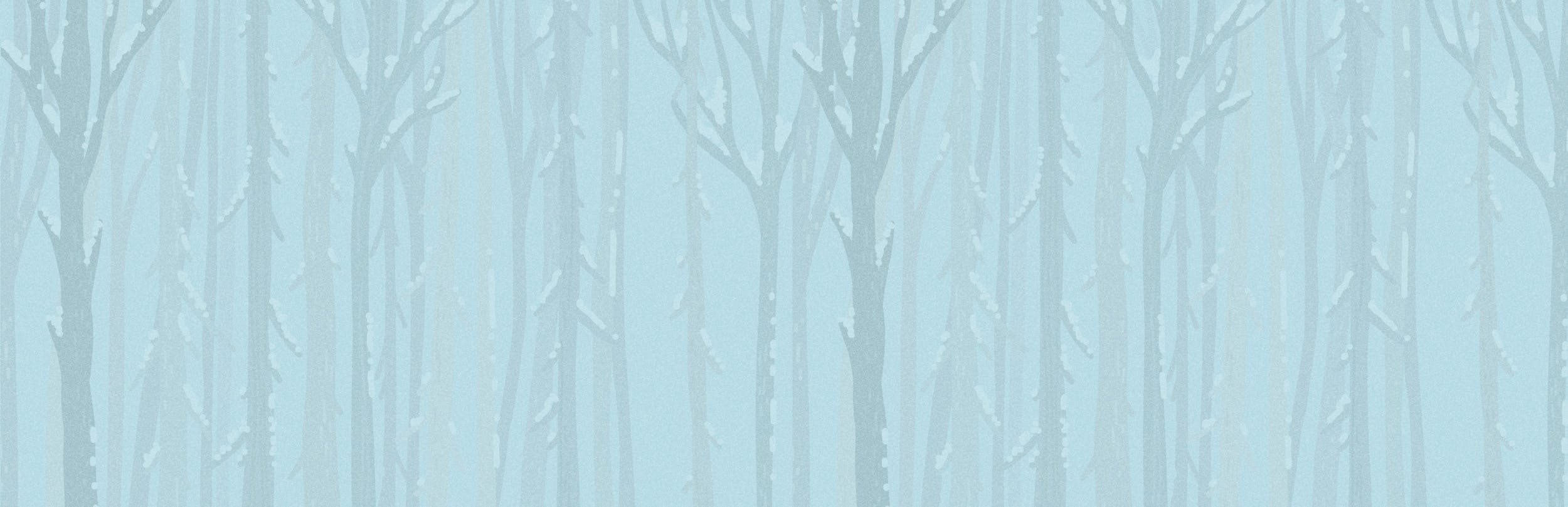 blue snowy birch trees background