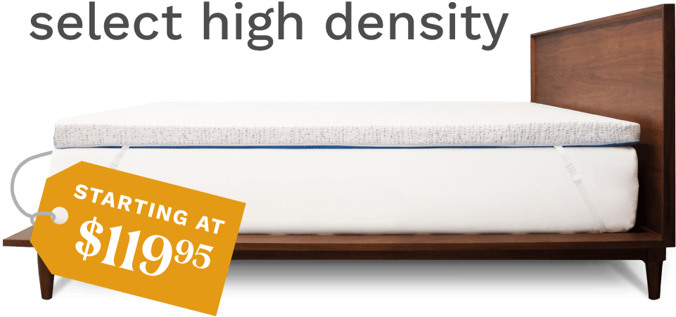 Select High Density Mattress Toppers starting at $119.95