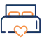 icon of a bed with a heart