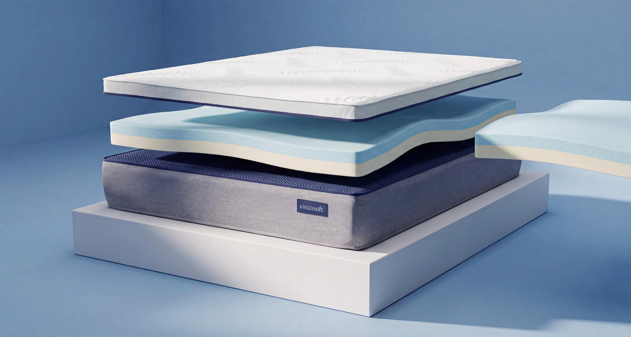 an exploded diagram of a mattress with a replaceable comfort layer