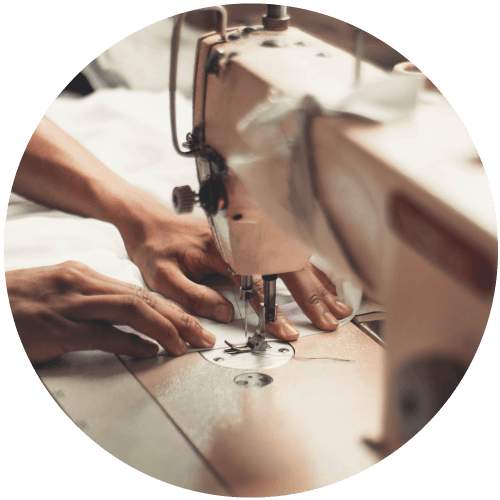 Photo of someone sewing fabric