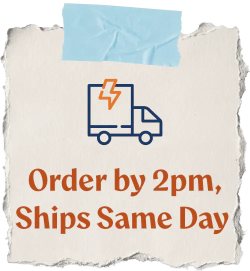 Order by 2pm, ships same day