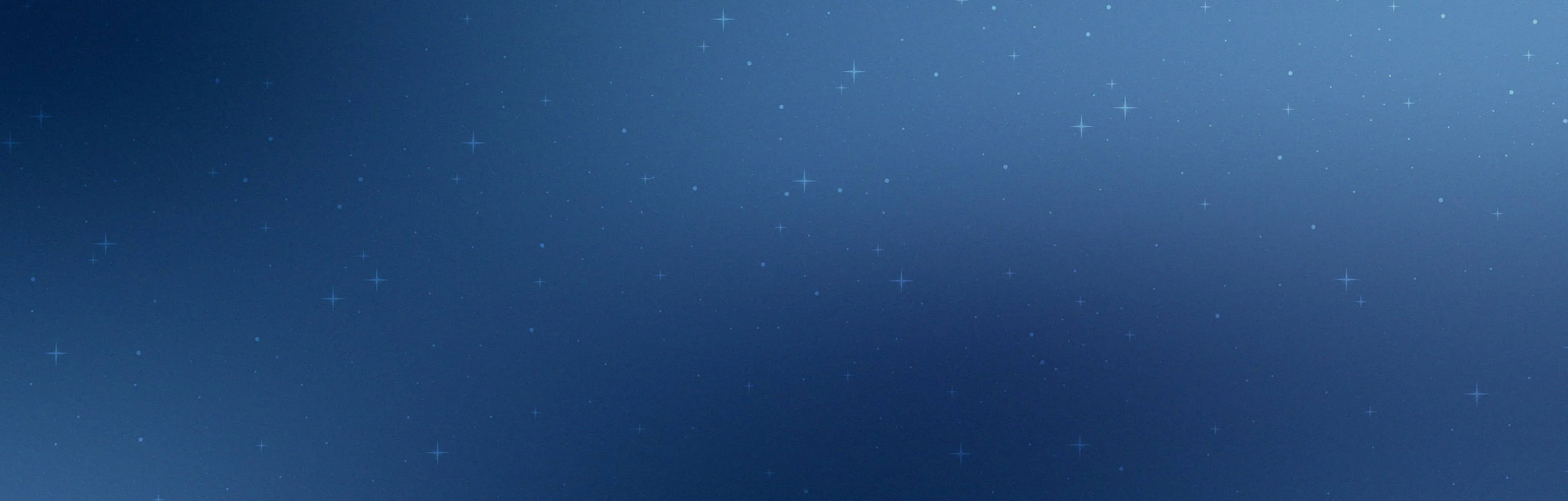 dark blue gradient with subtle twinkling stars